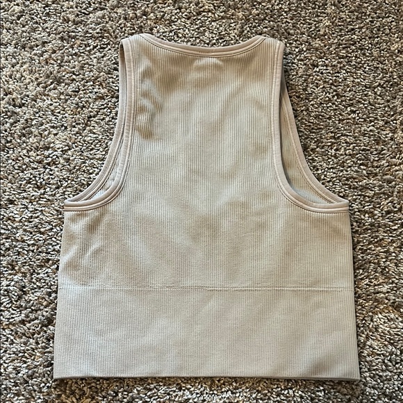 Athleta Gray Ribbed Tank Top - Picture 3 of 4